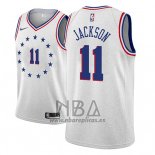 Camiseta Philadelphia 76ers Demetrius Jackson NO 11 Earned 2018-19 Gris