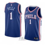 Camiseta Philadelphia 76ers Norvel Pelle NO 1 Icon 2018 Azul