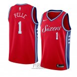 Camiseta Philadelphia 76ers Norvel Pelle NO 1 Statement 2018 Rojo