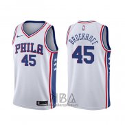 Camiseta Philadelphia 76ers Ryan Broekhoff NO 45 Association Blanco