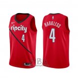 Camiseta Portland Trail Blazers Maurice Harkless NO 4 Earned Rojo