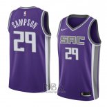 Camiseta Sacramento Kings Jakarr Sampson NO 29 Icon 2018 Violeta