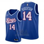 Camiseta Sacramento Kings Oscar Robertson NO 14 Classic Edition 1990-94 Azul