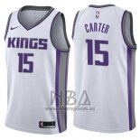 Camiseta Sacramento Kings Vince Carter NO 15 Association 2017-18 Blanco