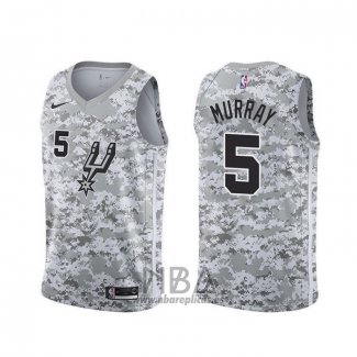 Camiseta San Antonio Spurs Dejounte Murray NO 5 Earned Camuflaje