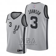 Camiseta San Antonio Spurs Keldon Johnson NO 3 Statement 2019-20 Gris