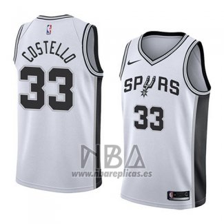 Camiseta San Antonio Spurs Matt Costello NO 33 Association 2018 Blanco