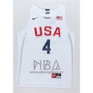 Camiseta USA 2016 Stephen Curry NO 4 Blanco