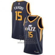 Camiseta Utah Jazz Derrick Favors NO 15 Icon 2017-18 Azul