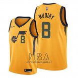 Camiseta Utah Jazz Emmanuel Mudiay NO 8 Statement Oro