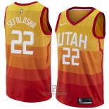 Camiseta Utah Jazz Thabo Sefolosha NO 22 Ciudad 2018 Amarillo