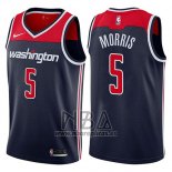 Camiseta Washington Wizards Markieff Morris NO 5 Statement 2017-18 Azul