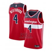 Camiseta Washington Wizards Russell Westbrook NO 4 Icon 2020-21 Rojo