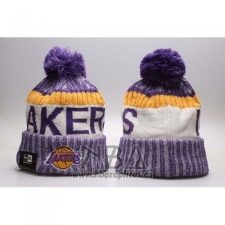 Gorro Beanie Los Angeles Lakers Violeta Blanco