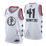 Camiseta All Star 2019 Dallas Mavericks Dirk Nowitzki NO 41 Blanco