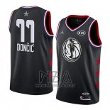 Camiseta All Star 2019 Dallas Mavericks Luka Doncic NO 77 Negro