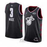 Camiseta All Star 2019 Miami Heat Dwyane Wade NO 3 Negro