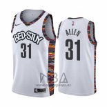 Camiseta Brooklyn Nets Jarrett Allen NO 31 Ciudad Blanco