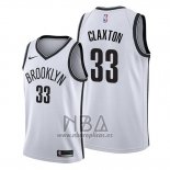 Camiseta Brooklyn Nets Nicolas Claxton NO 33 Association 2019-20 Blanco