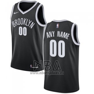 Camiseta Brooklyn Nets Personalizada 2017-18 Negro