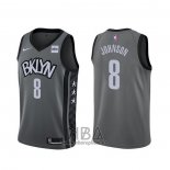 Camiseta Brooklyn Nets Tyler Johnson NO 8 Statement 2020 Gris