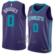 Camiseta Charlotte Hornets Miles Bridges NO 0 Statement 2018 Violeta