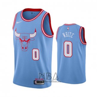 Camiseta Chicago Bulls Coby White NO 0 Ciudad Azul