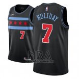 Camiseta Chicago Bulls Justin Holiday NO 7 Ciudad 2018-19 Negro