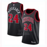 Camiseta Chicago Bulls Lauri Markkanen NO 24 Statement 2020-21 Negro