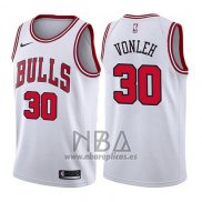 Camiseta Chicago Bulls Noah Vonleh NO 30 Association 2017-18 Blanco