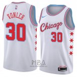 Camiseta Chicago Bulls Noah Vonleh NO 30 Ciudad 2018 Blanco