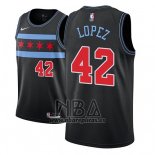 Camiseta Chicago Bulls Robin Lopez NO 42 Ciudad 2018-19 Negro