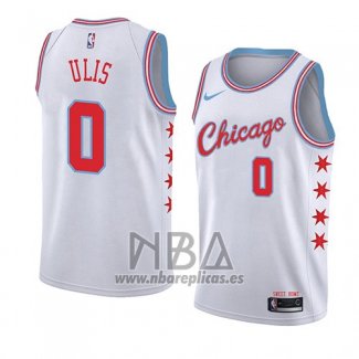 Camiseta Chicago Bulls Tyler Ulis NO 0 Ciudad 2018 Blanco