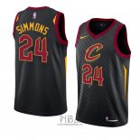 Camiseta Cleveland Cavaliers Kobi Simmons NO 24 Statement 2018 Negro