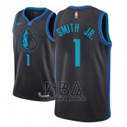 Camiseta Dallas Mavericks Dennis Smith Jr. NO 1 Ciudad 2018-19 Azul