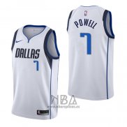 Camiseta Dallas Mavericks Dwight Powell NO 7 Association Blanco