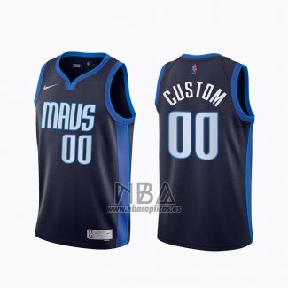 Camiseta Dallas Mavericks Personalizada Earned 2020-21 Azul