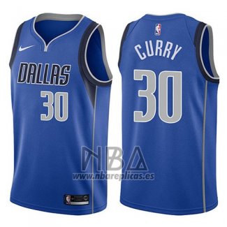 Camiseta Dallas Mavericks Seth Curry NO 30 Icon 2017-18 Azul