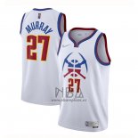 Camiseta Denver Nuggets Jamal Murray NO 27 Earned 2020-21 Blanco