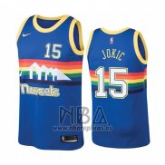 Camiseta Denver Nuggets Nikola Jokic NO 15 Hardwood Classics 2019-20 Azul