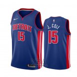 Camiseta Detroit Pistons J. Cole NO 15 Icon Azul