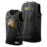 Camiseta Golden Edition Minnesota Timberwolves D'angelo Russell NO 0 2019-20 Negro