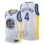 Camiseta Golden State Warriors Omari Spellman NO 4 Association Blanco