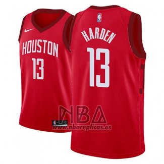 Camiseta Houston Rockets James Harden NO 13 Earned 2018-19 Rojo