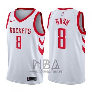 Camiseta Houston Rockets Le'bryan Nash NO 8 Association 2017-18 Blanco