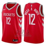 Camiseta Houston Rockets Luc Mbah A Moute NO 12 2017-18 Rojo