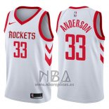 Camiseta Houston Rockets Ryan Anderson NO 33 Swingman Association 2017-18 Blanco