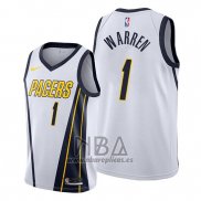 Camiseta Indiana Pacers T.j. Warren NO 1 Earned Blanco