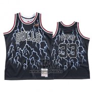 Camiseta Lightning Chicago Bulls Scottie Pippen NO 33 Negro