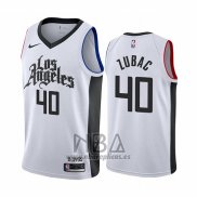 Camiseta Los Angeles Clippers Ivica Zubac NO 40 Ciudad Blanco